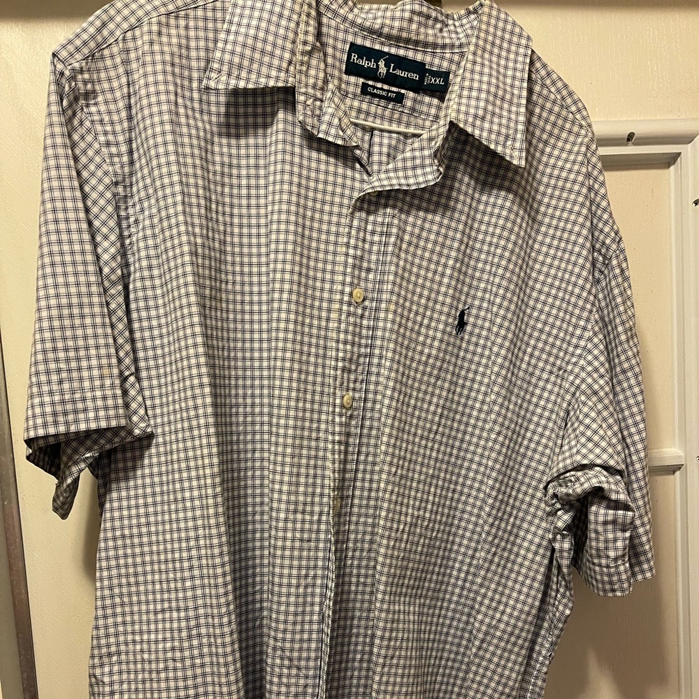 Men’s button down Polo shirt.